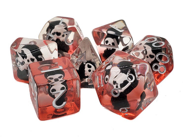 RPG Dice Set: Infused - Demon Black