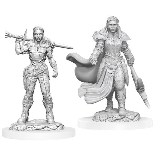 D&D Mini (W20): Female Orc Fighter
