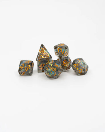 Acrylic RPG Dice Set: Dancing Lights