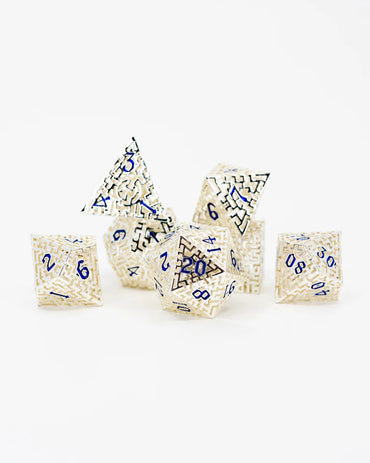 Hollow Maze Metal RPG Dice Set: Escher