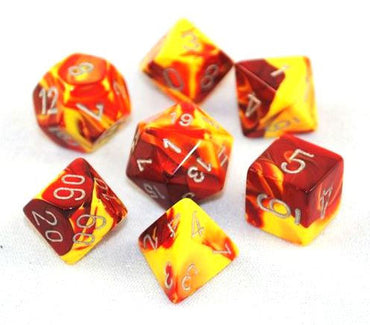 Chessex Gemini 7-Die Set: Red-Yellow