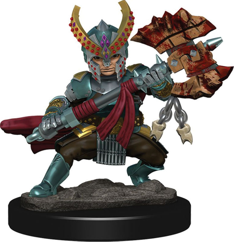 D&D Premium Painted Mini: Female Halfling Fighter