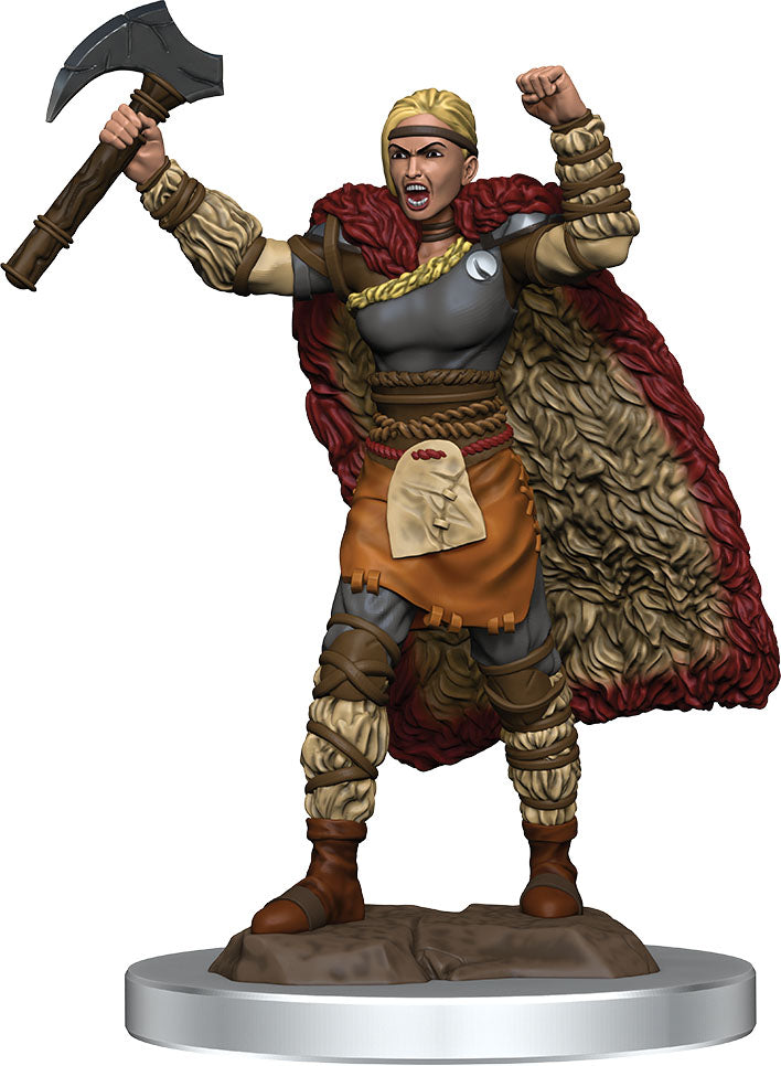 D&D Premium Painted Mini: Female Human Barbarian