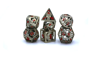 Skull Metal Hollow Dice: Nickel and Blood
