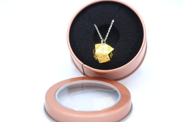 D20 Necklace: Gold