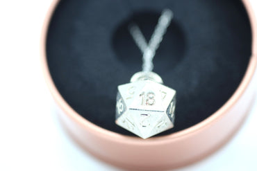 D20 Necklace: Silver