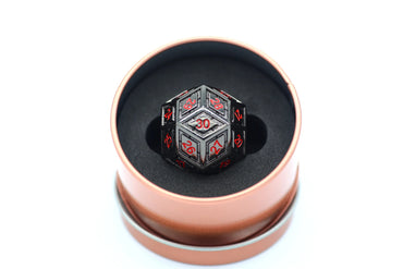 Titan's Fist d30 Dice - Black w/ Blood