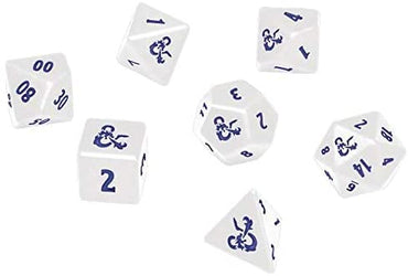UltraPro D&D Heavy Metal Dice Set (White/Blue)