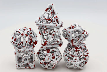 Hollow Metal RPG Dice Set: Bones - Blood
