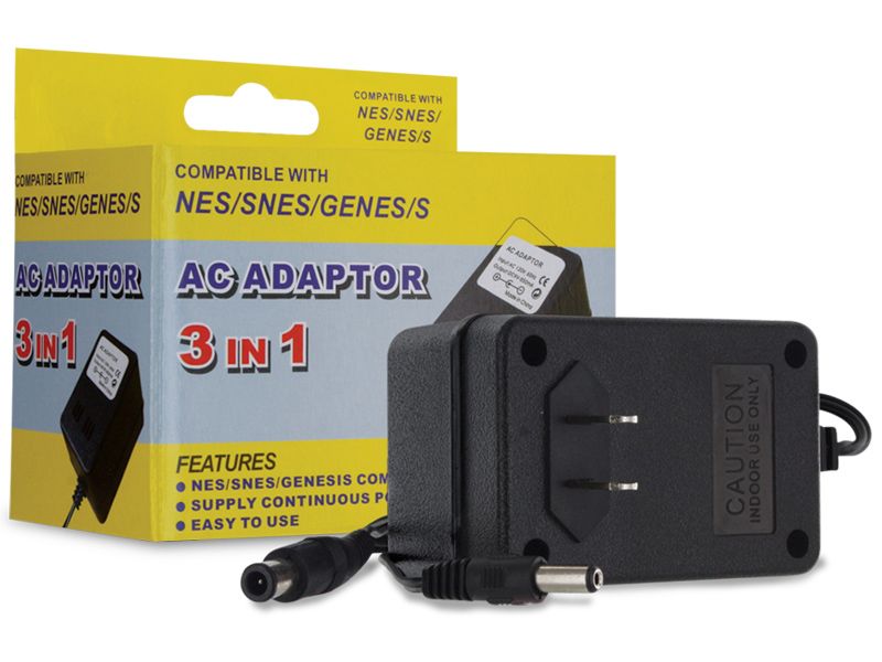 NES/SNES/Genesis 3-in-1 AC Adapter