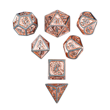 Metal Dragon Dice: Brushed Rose Gold
