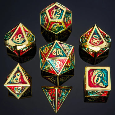 Metal Dragon Dice: Gold and Red/Blue