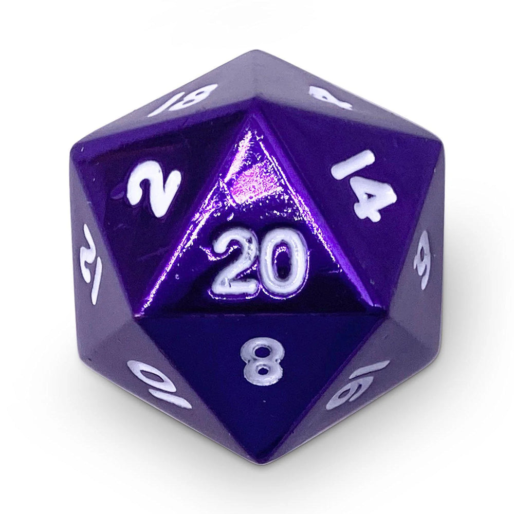 45MM Metal D20 Boulder: Bardic Purple