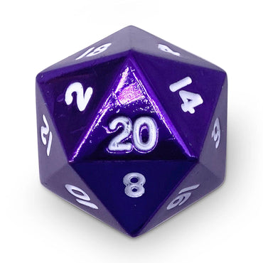 45MM Metal D20 Boulder: Bardic Purple