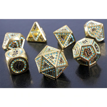 Bejeweled Treasure RPG Metal Dice Set