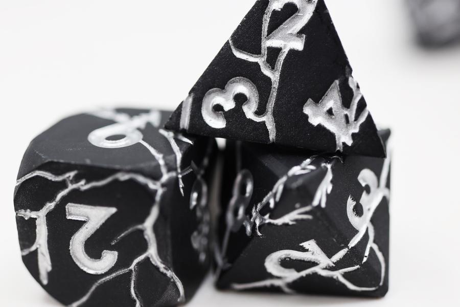 Black Quarry Metal RPG Dice Set