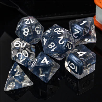 Blue Lava Lamp RPG DIce Set