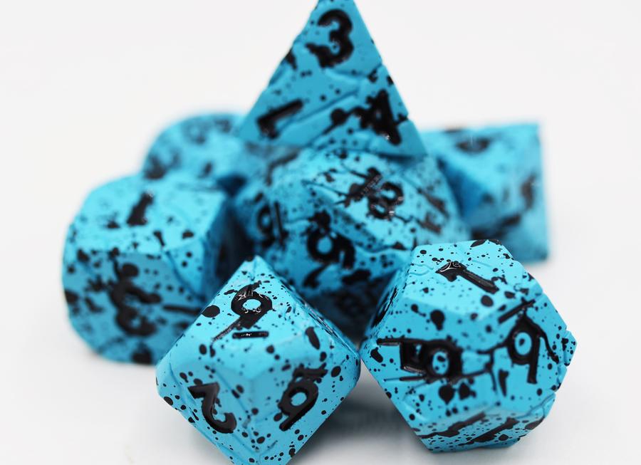Blue Quarry Metal RPG Dice Set