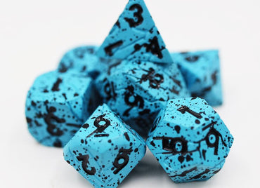 Blue Quarry Metal RPG Dice Set