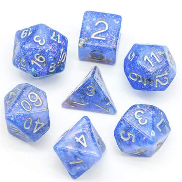 Blue and Pink Seabed Treasure RPG Dice Set