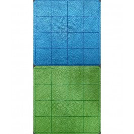 Reversible Megamat 1" Blue Green Squares
