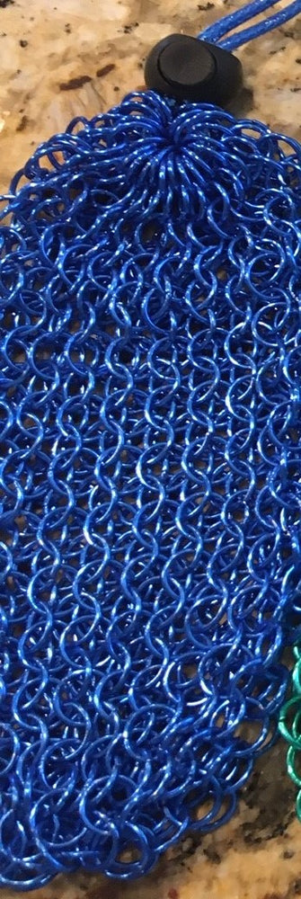 Chainmail Dice Bag - Blue