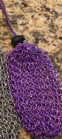 Chainmail Dice Bag - Purple
