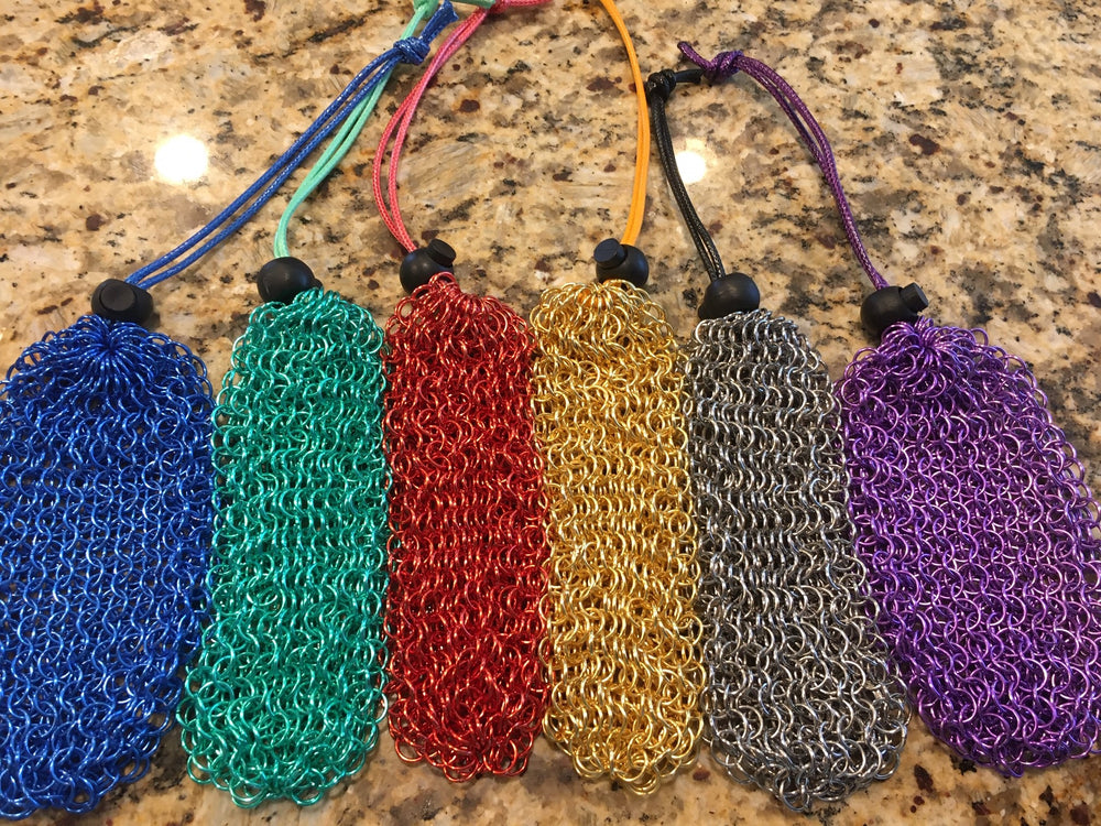 Chainmail Dice Bag - Blue