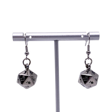 D20 Earrings: Chainmail