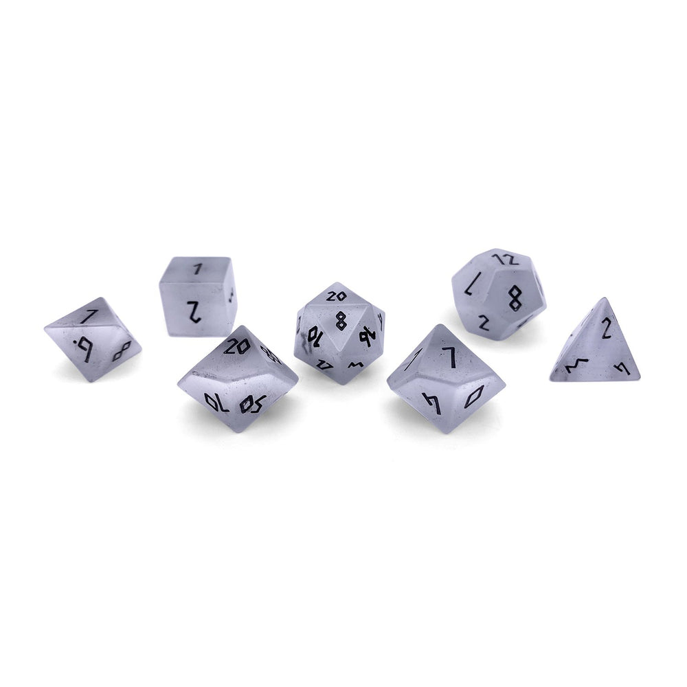 Gemstone Dice: Clear Cat's Eye