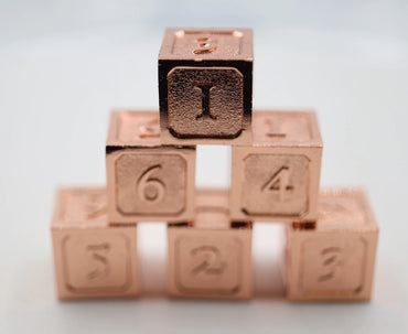 Copper D6 Metal Dice Set