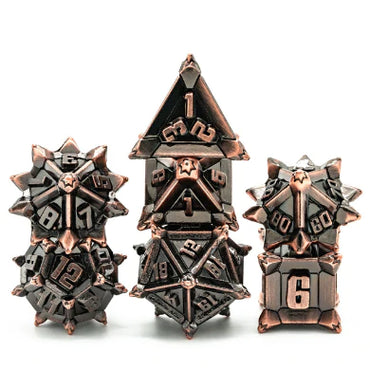 Metal RPG Dice Set: Warrior's Flail - Copper