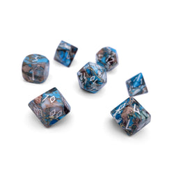 Gemstone Dice: Copper Blue Imperial Jasper Trustone