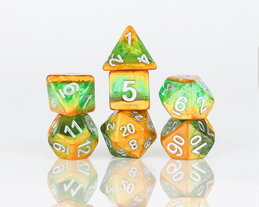 RPG Dice Set: Rainforest