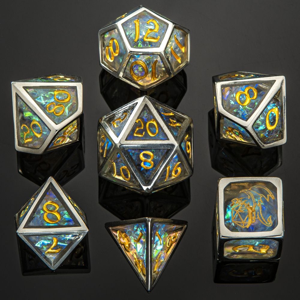 Caged Resin: Opal Ice with Stainless Steel
