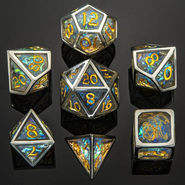 Caged Resin: Opal Ice with Stainless Steel