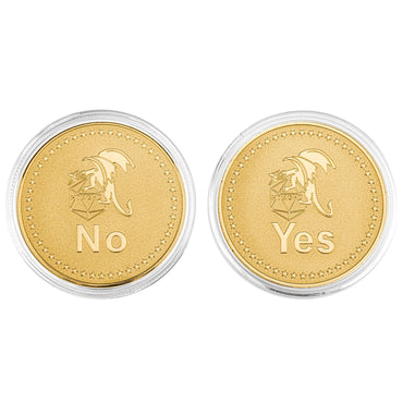 Metal Coin: Yes/No: Gold