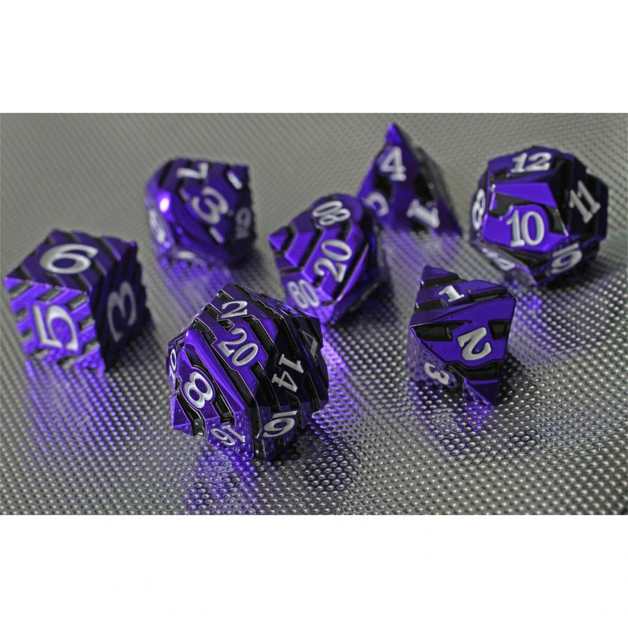 Metal RPG Dice Set: Banded - Dark Matter