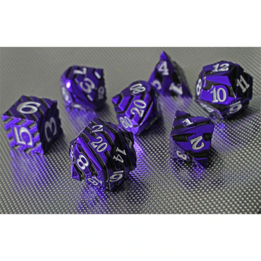 Metal RPG Dice Set: Banded - Dark Matter