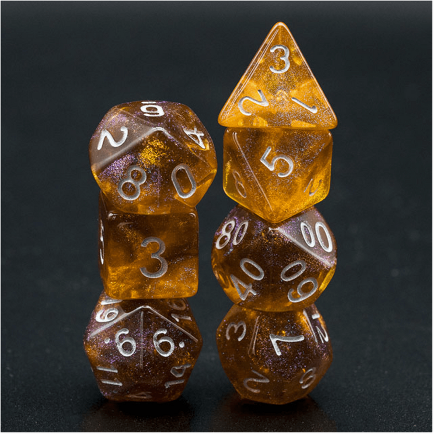 Ether Glitter RPG Dice Set