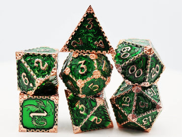 Forest Dragon RPG Metal Dice Set