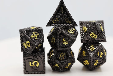 Night Dragon RPG Metal Dice Set