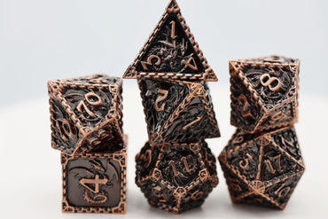 Copper Dragon RPG Metal Dice Set