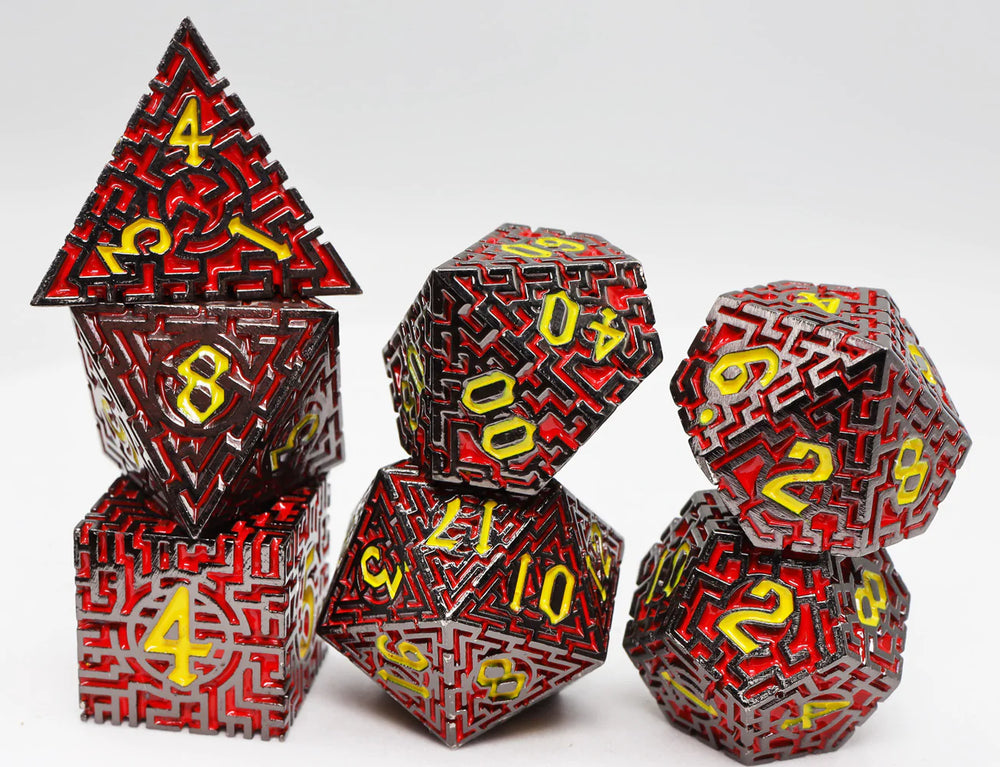 Daedalus's Labyrinth Metal RPG Dice Set