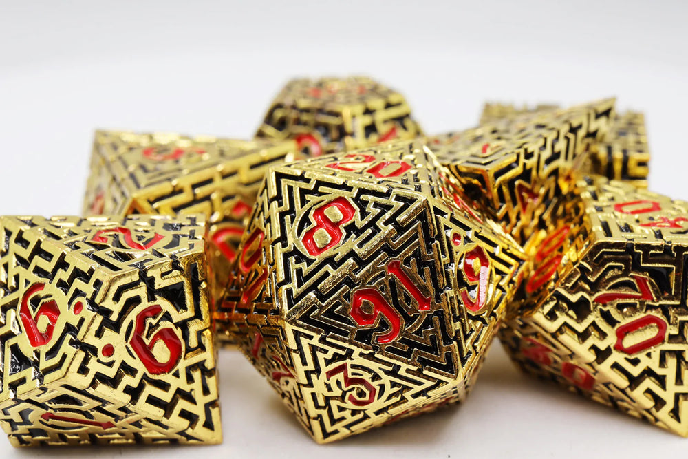Egyptian Labyrinth Metal RPG Dice Set