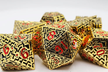 Egyptian Labyrinth Metal RPG Dice Set