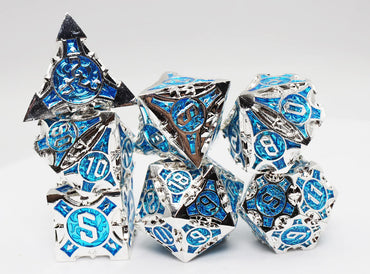 AZURE LIGHTNING ARROW RPG METAL DICE SET