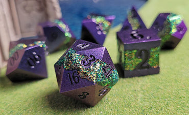 Metal RPG Dice Set: Brilliant Expanse