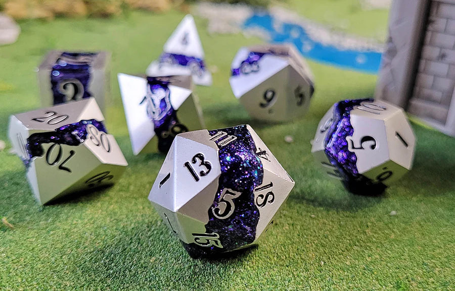 Metal RPG Dice Set: Galactic Flume