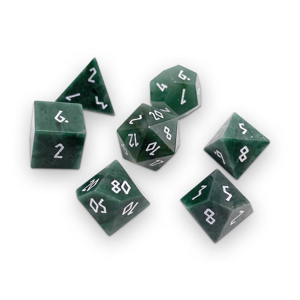 Gemstone Dice: Green African Jade